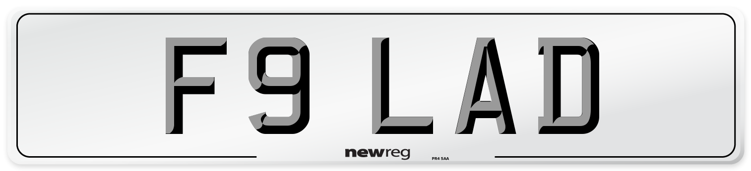 F9 LAD Number Plate from New Reg